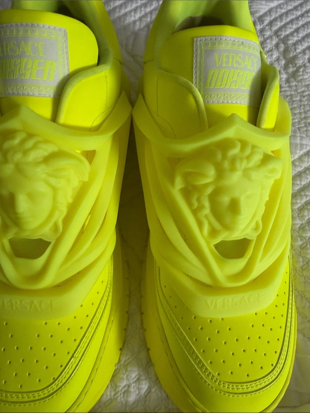 Versace Neon Yellow Odissea Trainers - NEW NEVER WORN